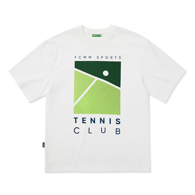 테니스 코트 인 티셔츠 - 화이트01
