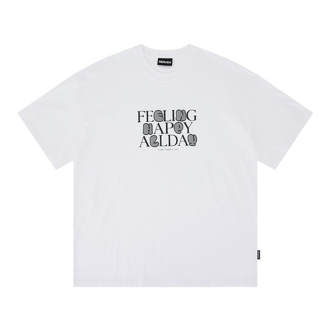 F.H.A 레터링 티셔츠 - 화이트