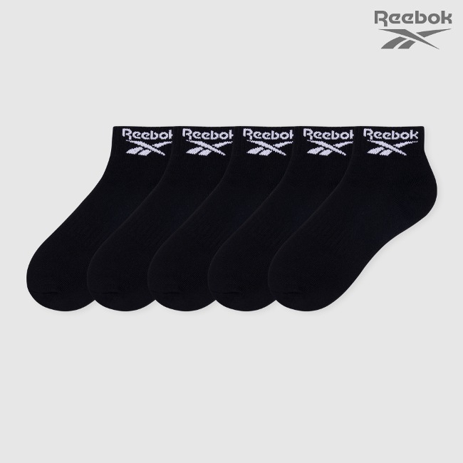 [풋도리] 리복 이너글로우 쿠션 숏삭스 블랙 S 5팩